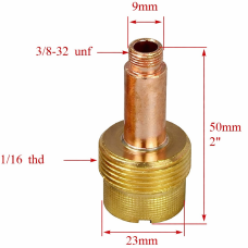 WP-17/18/26 TIG GAS LENS COLLET BODY 1.6MM 45V116M LARGE